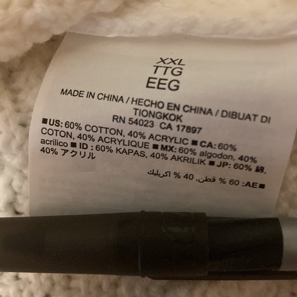 Old Navy chevron stitch polar bear off white womens sweater XXL cozy fireside - Picture 4 of 8